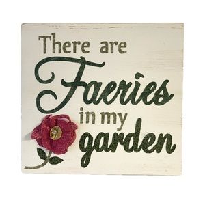 Faerie Garden boho wall decor, fairy, floral, cream, green